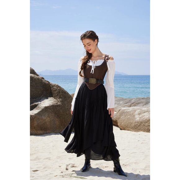 Renaissance Accessoriess Women Leather Belts Black Western Belts For Jeans🦏 - Picture 6 of 9